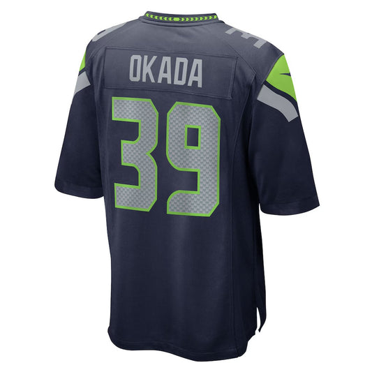 S.Seahawks #39 Ty Okada College Navy Team Game Stitched American Football Jerseys