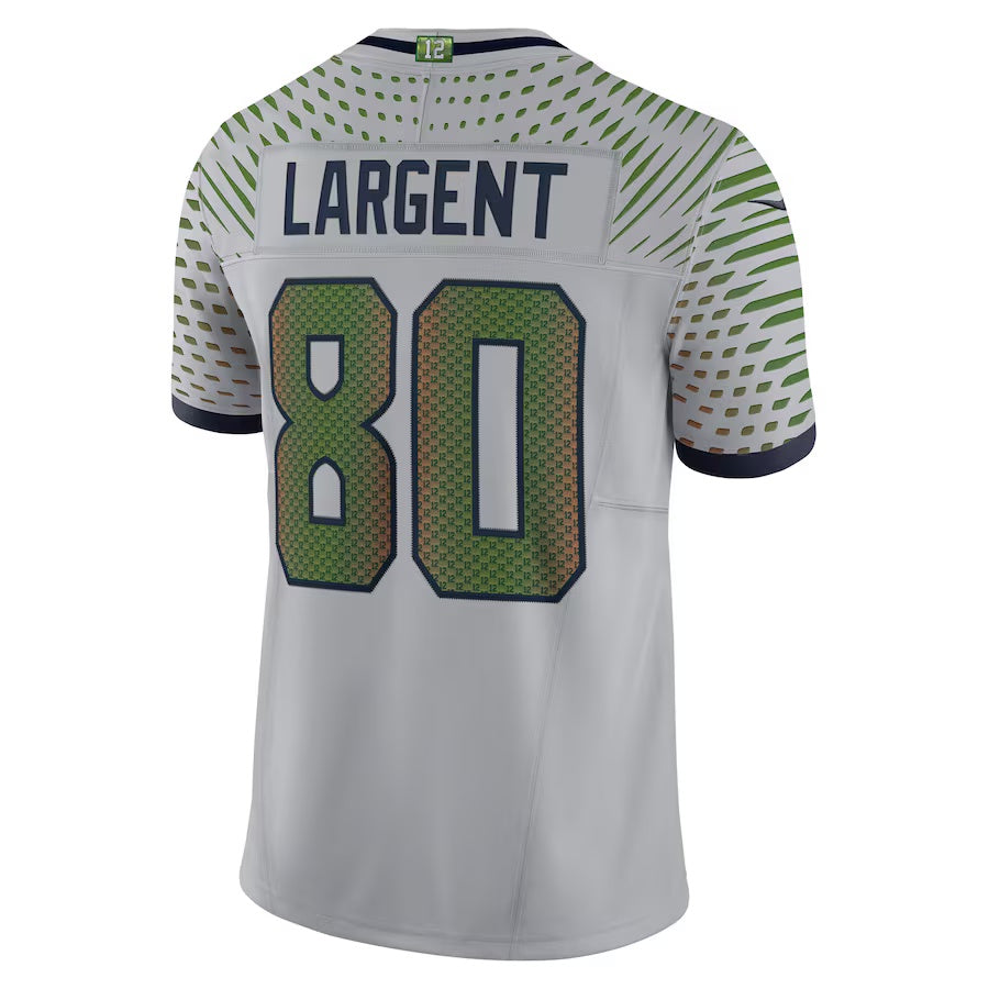 S.Seahawks #80 Steve Largent 2025 Rivalries Collection Retired Player Limited Jersey-CROVYIE - Wolf Gray Stitched American Football Jersey-CROVYIE