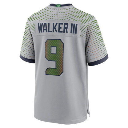 S.Seahawks #9 Kenneth Walker III 2025 Rivalries Collection Game Jersey-CROVYIE - Wolf Gray Stitched American Football Jersey-CROVYIE