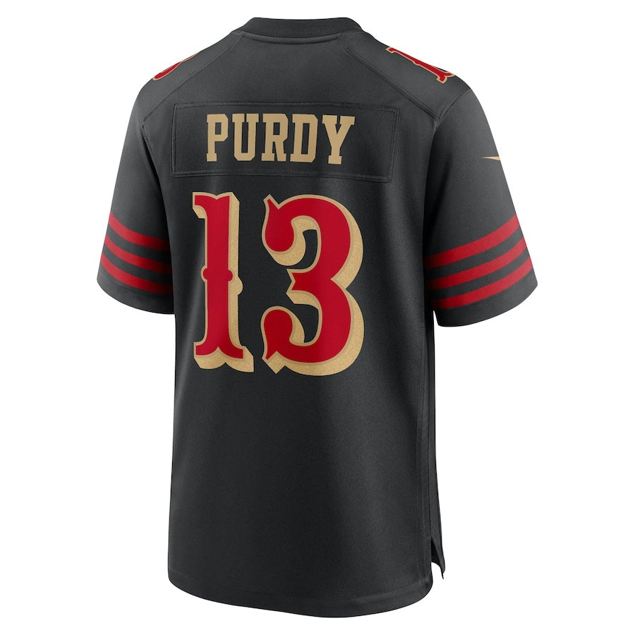 SF.49ers #13 Brock Purdy 2025 Rivalries Collection Game Jersey-CROVYIE - Black Stitched American Football Jersey-CROVYIE