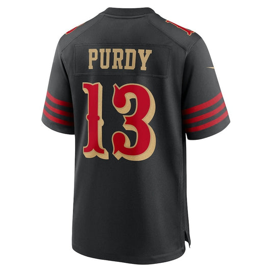 SF.49ers #13 Brock Purdy 2025 Rivalries Collection Game Jersey-CROVYIE - Black Stitched American Football Jersey-CROVYIE