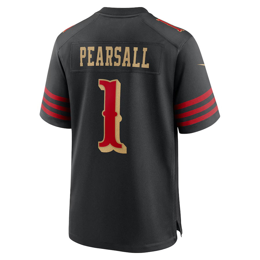 SF.49ers #1 Ricky Pearsall 2025 Rivalries Collection Game Jersey-CROVYIE - Black Stitched American Football Jersey-CROVYIE