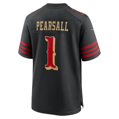 SF.49ers #1 Ricky Pearsall 2025 Rivalries Collection Game Jersey-CROVYIE - Black Stitched American Football Jersey-CROVYIE