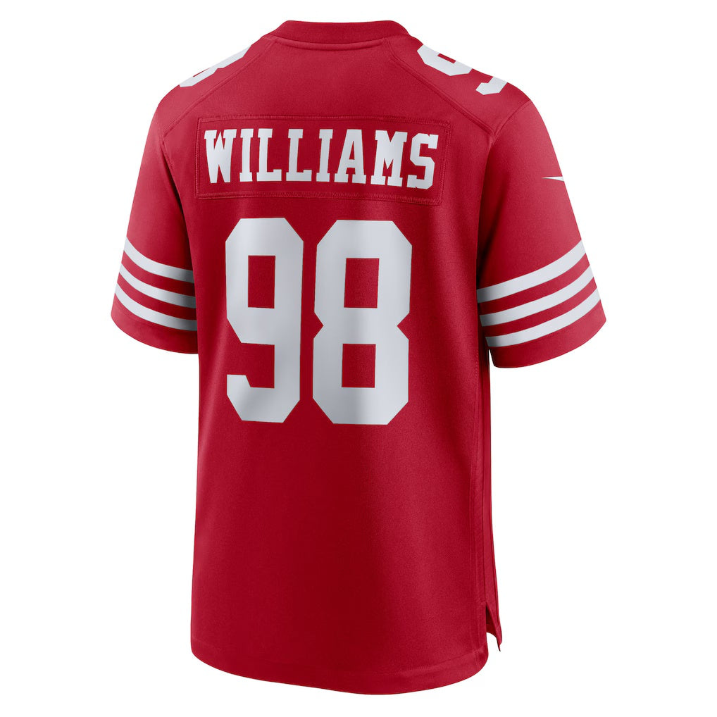 SF.49ers #98 Mykel Williams Scarlet Team Game Stitched American Football Jerseys