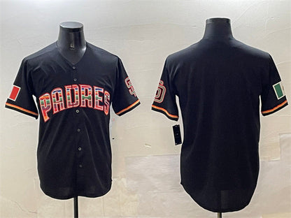 San Diego Padres Blank Black Mexico Cool Base Stitched Baseball Jersey