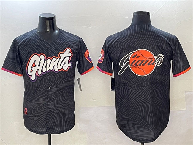 San Francisco Giants Team Big Logo Anthracite 2025 City Connect Limited Stitched Baseball Jersey