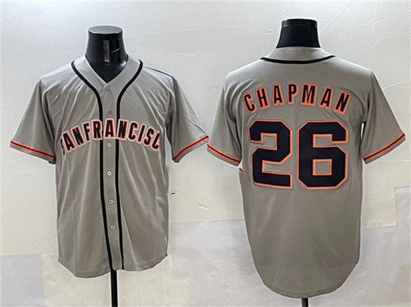 San Francisco Giants #26 Matt Chapman Gray Cool Base Stitched Baseball Jersey