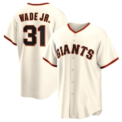 San Francisco Giants #31 LaMonte Wade Jr. Home Replica Player Jersey - Cream Stitched Baseball Jersey