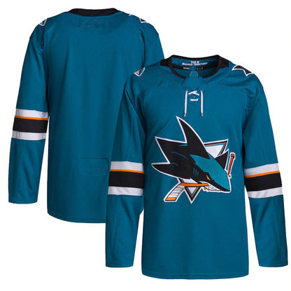SJ.Sharks 2021-22 Home Primegreen Authentic Pro Jersey Teal Stitched American Hockey Jerseys CROVYIE