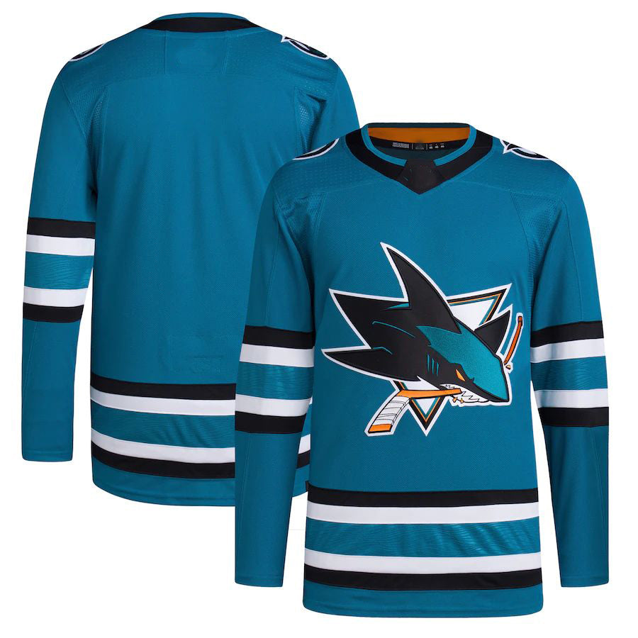 SJ.Sharks Home Primegreen Authentic Pro Jersey Teal Stitched American Hockey Jerseys CROVYIE
