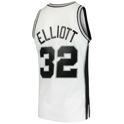 S.Antonio Spurs #32 Sean Elliott Mitchell & Ness 1998-99 Hardwood Classics Swingman Jersey White Stitched American Basketball Jersey