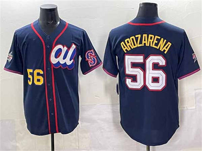 Seattle Mariners American League #56 Randy Arozarena Navy 2025 All-Star Edition Limited Stitched Baseball Jersey