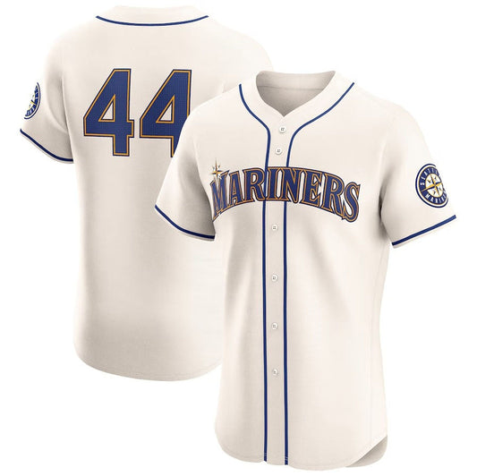 Seattle Mariners #44 Julio Rodr¨ªguez Alternate Elite Player Jersey - Cream Stitched Baseball Jersey