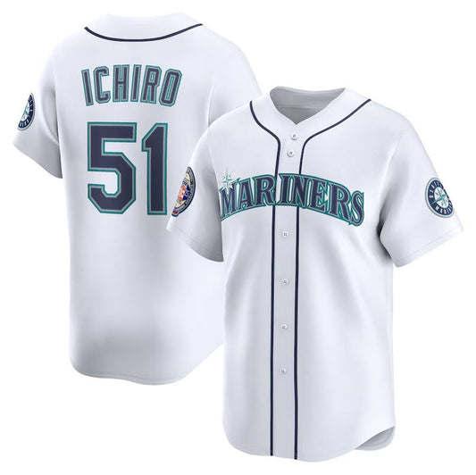 Seattle Mariners #51 Ichiro Suzuki 2025 National Baseball Hall of Fame Home Limited Player Jersey - White Stitched Baseball Jersey