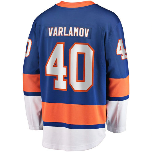 NY.Islanders #40 Semyon Varlamov Fanatics Branded Replica Player Jersey Royal Stitched American Hockey Jerseys CROVYIE