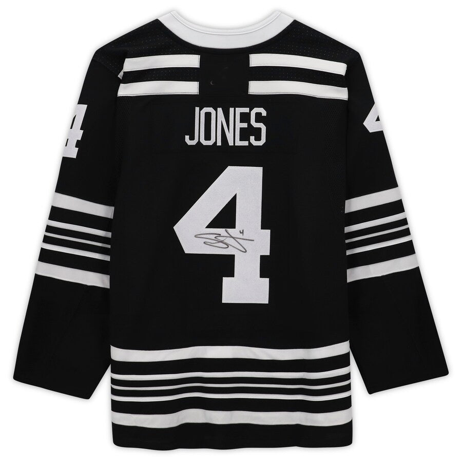 C.Blackhawks #4 Seth Jones Fanatics Authenti Autographed Alternate Authentic Jersey Black Stitched American Hockey Jerseys CROVYIE
