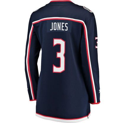 C.Blue Jackets #3 Seth Jones Fanatics Branded Home Premier Breakaway Player Jersey  Navy Stitched American Hockey Jerseys CROVYIE