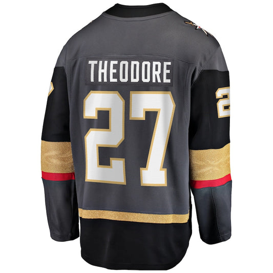 V.Golden Knights #27 Shea Theodore Fanatics Branded Alternate Premier Breakaway Player Jersey Gray Hockey Jerseys CROVYIE