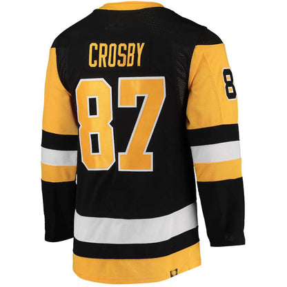 P.Penguins #87 Sidney Crosby Home Captain Patch Primegreen Authentic Pro Player Jersey Black Stitched American Hockey Jerseys CROVYIE