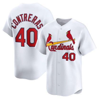 St. Louis Cardinals #40 Willson Contreras Home Limited Player Jersey - White Stitched Baseball Jersey
