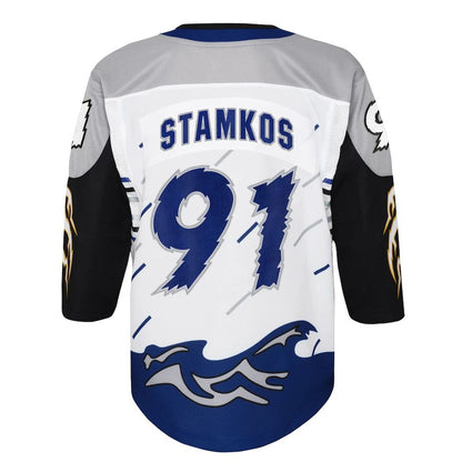 TB.Lightning #91 Steven Stamkos Special Edition 2.0 Premier Player Jersey White Stitched American Hockey Jerseys CROVYIE