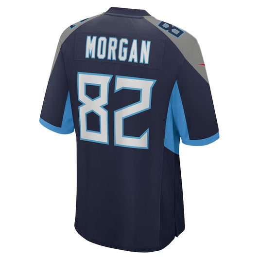 T.Titans #82 Stanley Morgan Navy Team Game Stitched American Football Jersey