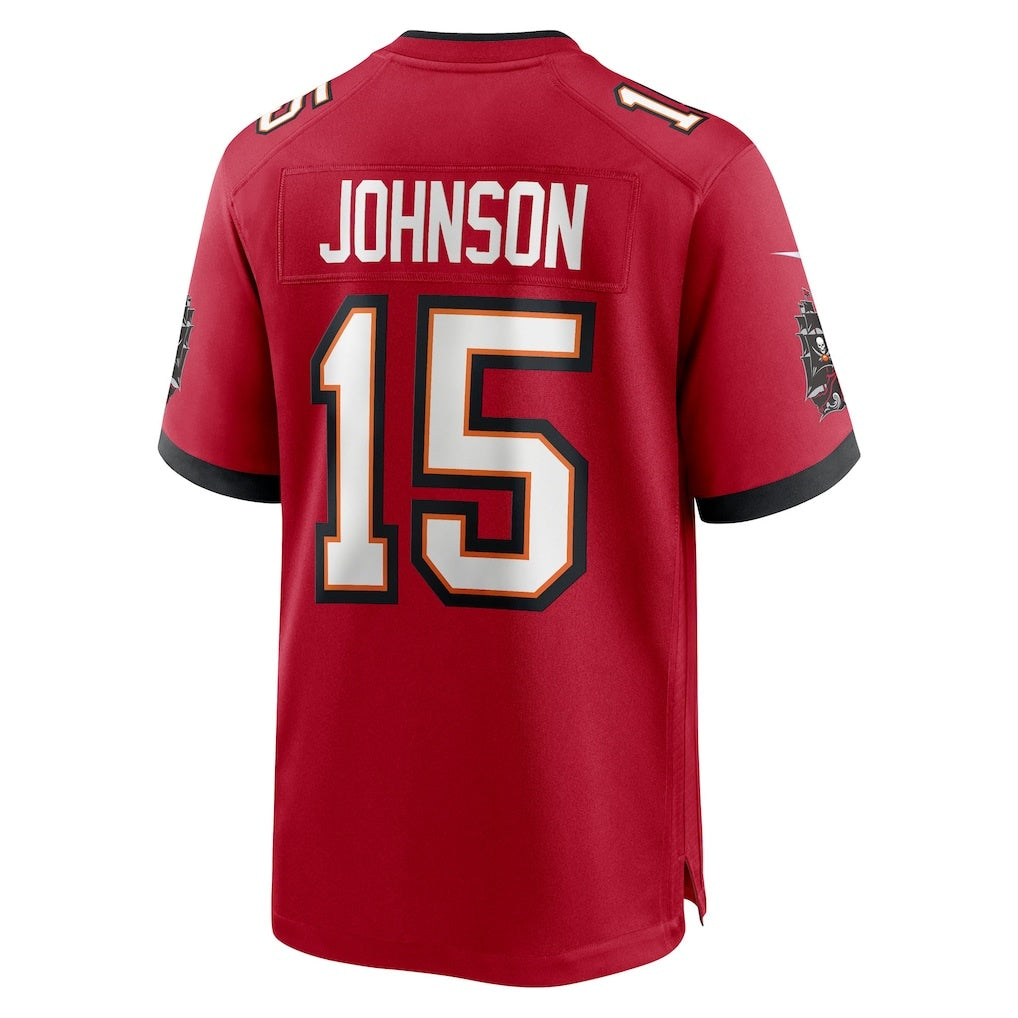 TB.Buccaneers #15 Tez Johnson Red Team Game American Football Jerseys