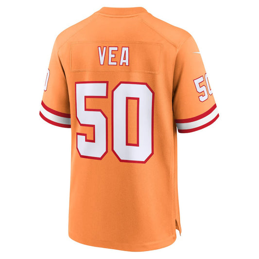 TB.Buccaneers #50 Vita Vea Creamsicle 50th Season Game American Football Jerseys