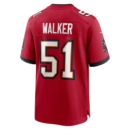TB.Buccaneers #51 David Walker Red Team Game American Football Jerseys