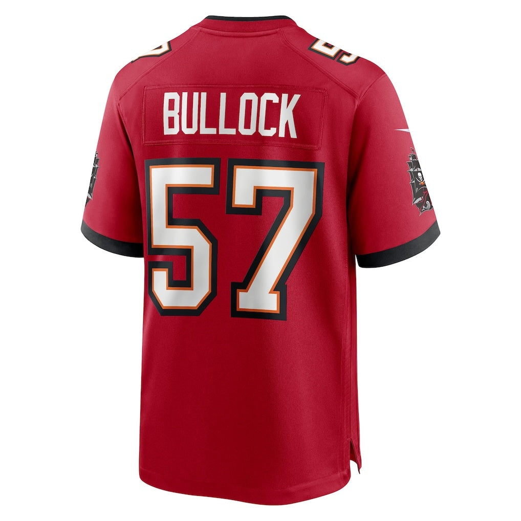 TB.Buccaneers #57 John Bullock Red Team Game American Football Jerseys