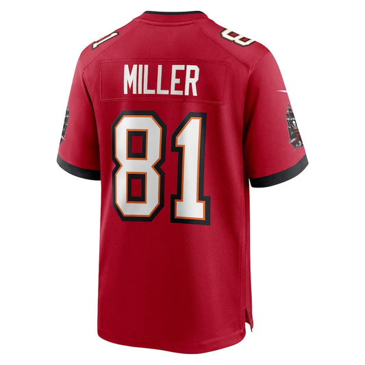 TB.Buccaneers #81 Ryan Miller Red Team Game American Football Jerseys