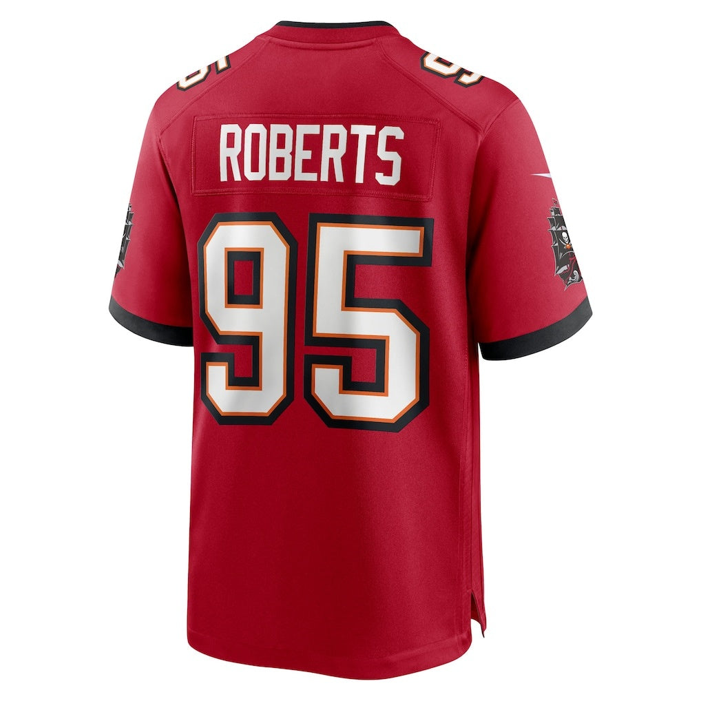 TB.Buccaneers #95 Elijah Roberts Red Team Game American Football Jerseys