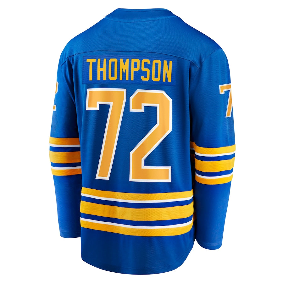 B.Sabres #72 Tage Thompson Fanatics Branded Home Breakaway Player Jersey Royal Stitched American Hockey Jerseys CROVYIE