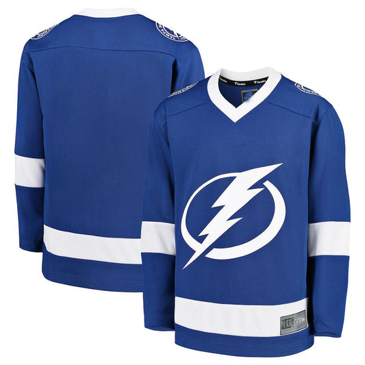 TB.Lightning Fanatics Branded Home Replica Blank Jersey Blue Stitched American Hockey Jerseys CROVYIE