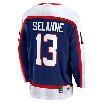 W.Jets #13 Teemu Selanne Fanatics Branded Breakaway Retired Player Jersey Navy Stitched American Hockey Jerseys CROVYIE