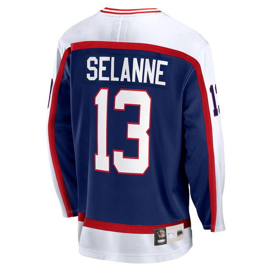 W.Jets #13 Teemu Selanne Fanatics Branded Breakaway Retired Player Jersey Navy Stitched American Hockey Jerseys CROVYIE