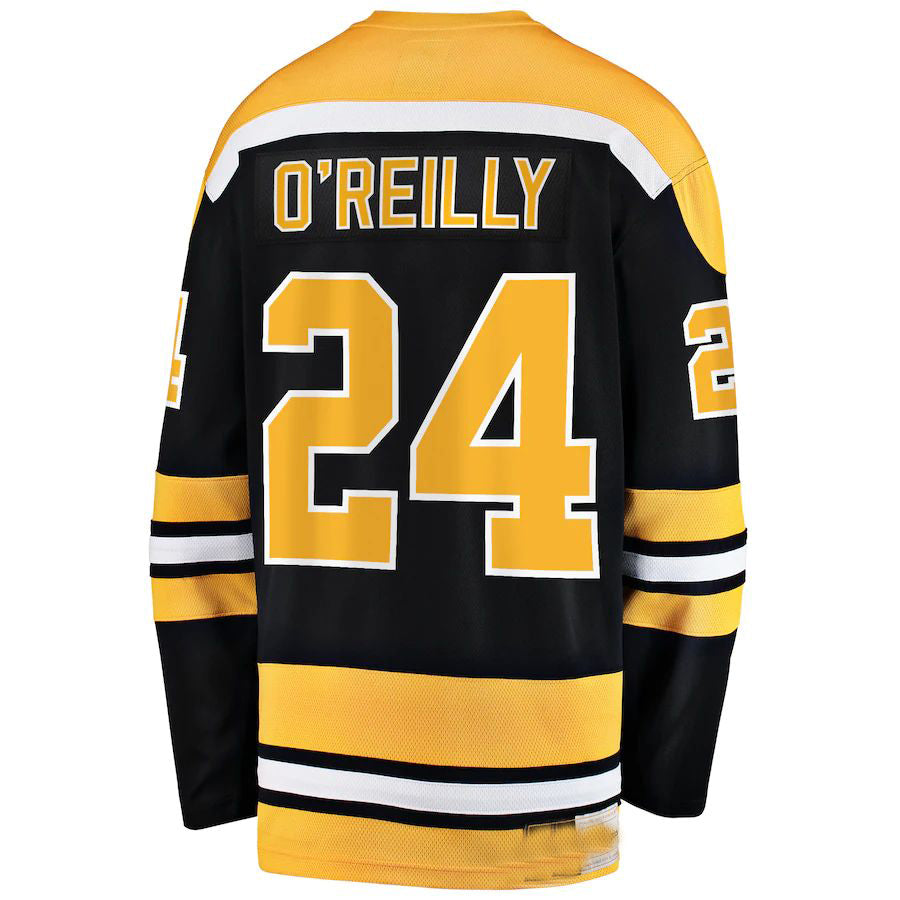 B.Bruins #24 Terry O'Reilly Fanatics Branded Premier Breakaway Retired Player Jersey Black Stitched American Hockey Jerseys CROVYIE