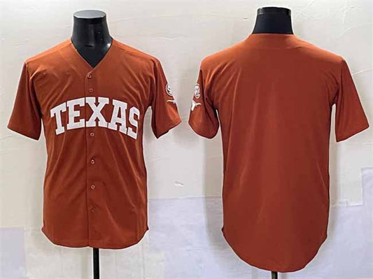T.Longhorns Blank Orange Stitched American College Jerseys