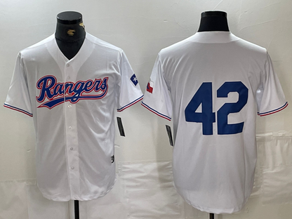 Texas Rangers #42 Jackie Robinson White Cool Base Stitched Baseball Jersey£©
