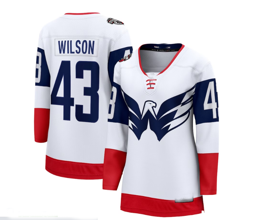 W.Capitals #43 Tom Wilson Fanatics Branded 2023 NHL Stadium Series Breakaway Player Jersey - White Stitched American Hockey Jerseys CROVYIE