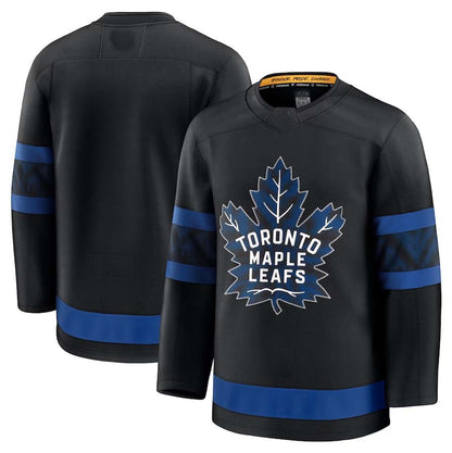 T.Maple Leafs Fanatics Alternate Premium Jersey - Black Stitched American Hockey Jerseys CROVYIE