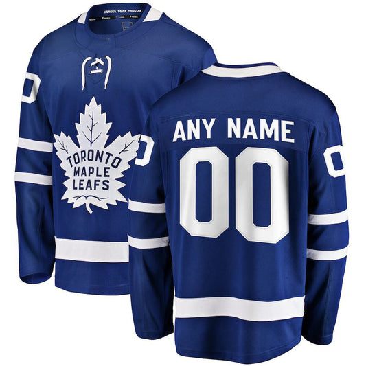 Custom T.Maple Leafs Fanatics Branded Home Breakaway Blue Stitched American Hockey Jerseys CROVYIE