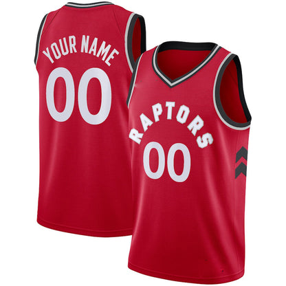 Custom T.Raptors Swingman Jersey Icon Edition Red Stitched Basketball Jersey