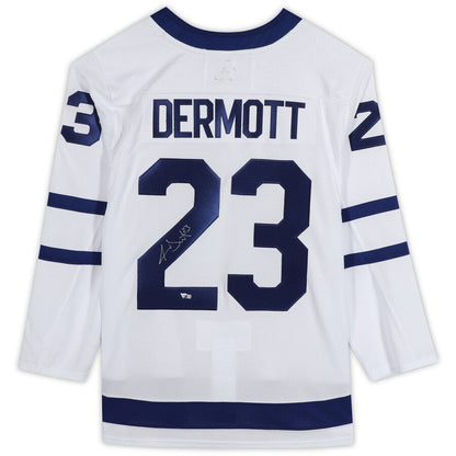 T.Maple Leafs #23 Travis Dermott Fanatics Authentic Autographed White  Stitched American Hockey Jerseys CROVYIE