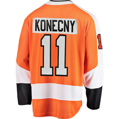P.Flyers #11 Travis Konecny Fanatics Branded Breakaway Player Jersey Orange Stitched American Hockey Jerseys CROVYIE