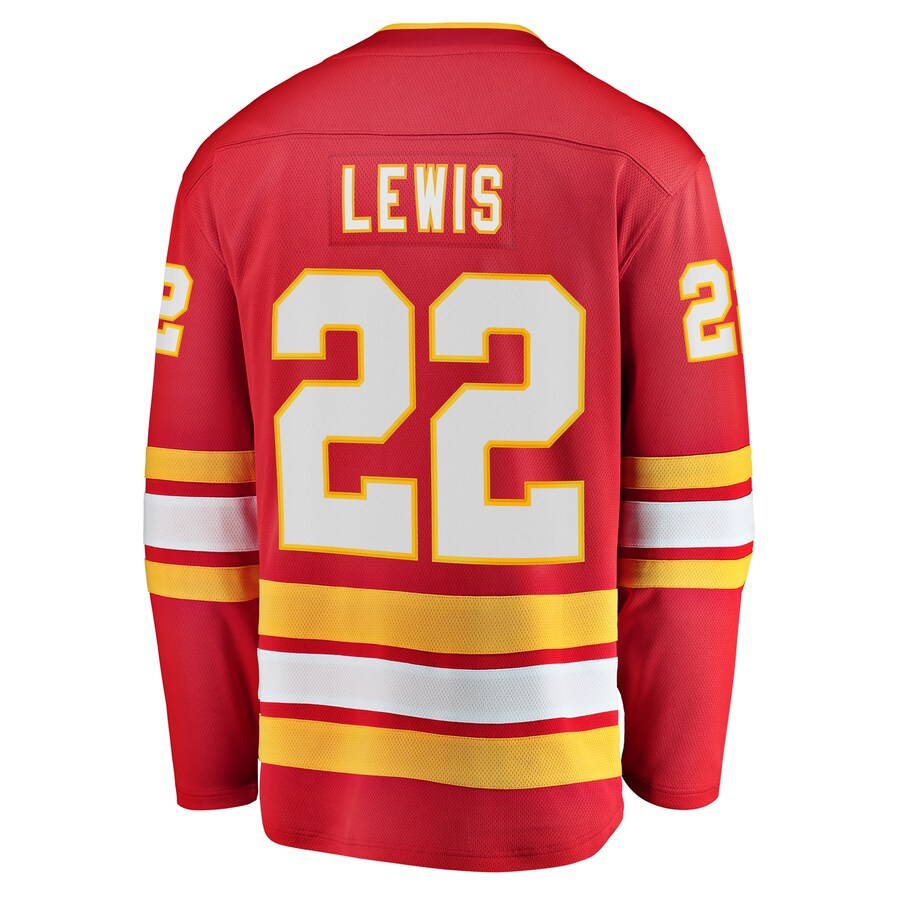 C.Flames #22 Trevor Lewis Fanatics Branded Home Breakaway Player Jersey Red Stitched American Hockey Jerseys CROVYIE