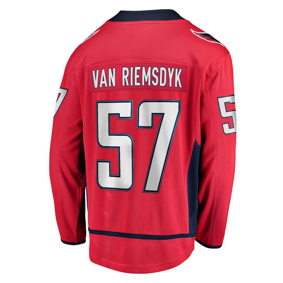 W.Capitals #57 Trevor van Riemsdyk Fanatics Branded Home Breakaway Jersey Red Stitched American Hockey Jerseys CROVYIE