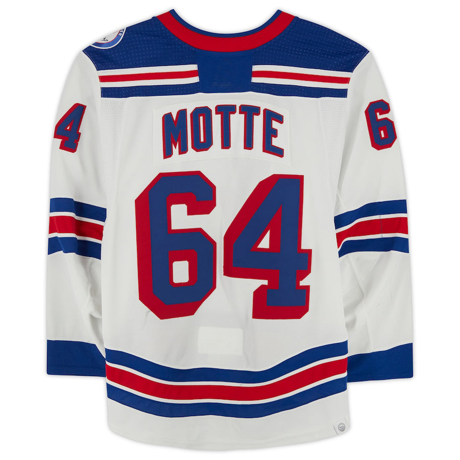 NY.Rangers #64 Tyler Motte Fanatics Authentic Game-Used White Stitched American Hockey Jerseys CROVYIE