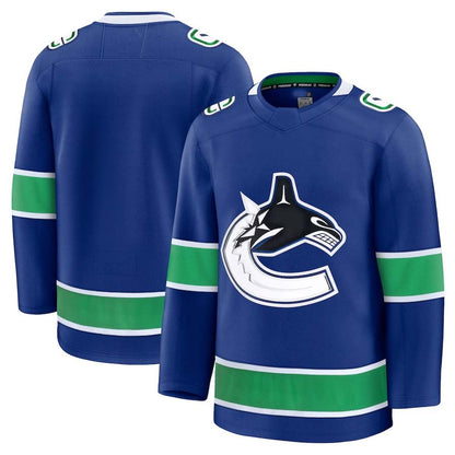 V.Canucks Fanatics Home Premium Jersey - Blue Stitched American Hockey Jerseys CROVYIE