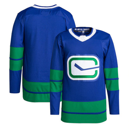 V.Canucks Alternate Primegreen Authentic Pro Blank Jersey Blue Stitched American Hockey Jerseys CROVYIE